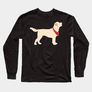 Yellow Labrador Dog Breed Lab Lover Pattern Long Sleeve T-Shirt